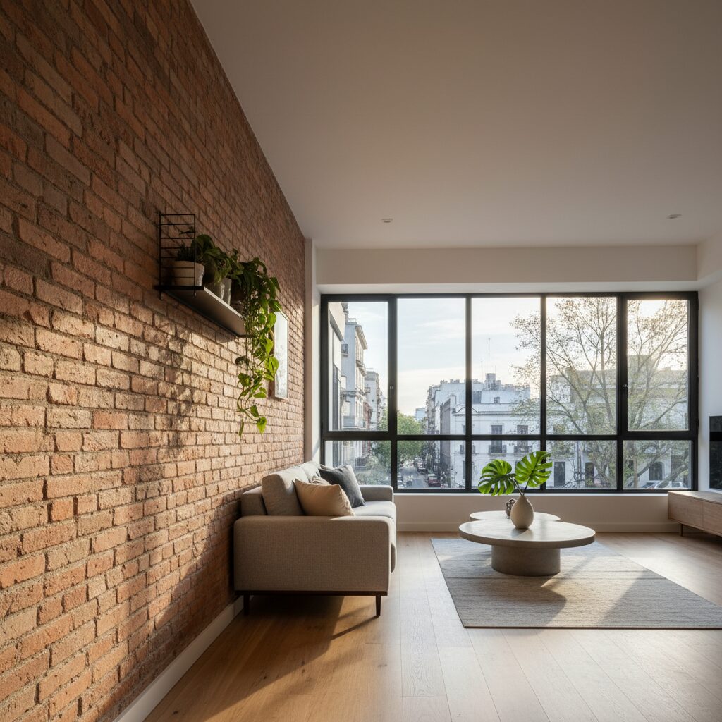 El ladrillo a la vista redefine el interiorismo argentino