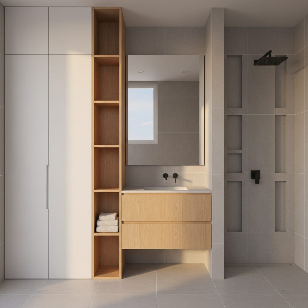 Dimensiones Reducidas, Soluciones Elevadas: El Eje Vertical en Baños