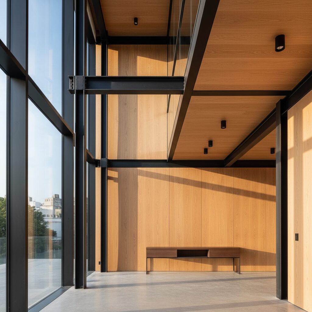 Equilibrio Material en Interiores: El Ascenso de la Bicomposición Maderometálica